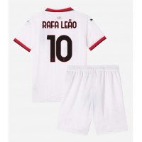 AC Milan Rafael Leao #10 Bortaställ Barn 2024-25 Korta ärmar (+ Korta byxor)